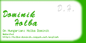 dominik holba business card